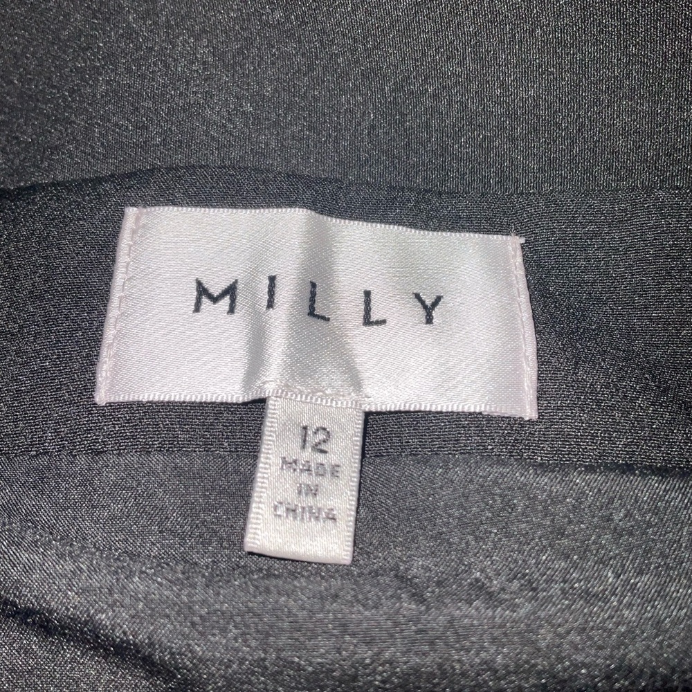 Milly Ally Cady Off the Shoulder  Black Dress - Picture 3 of 8